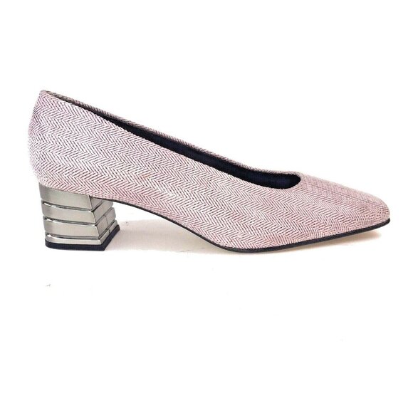 Proxy Womens Shoes sz 7.5M Pink Champaign Block Heel Made in Spain 34931 EUC - Picture 1 of 12